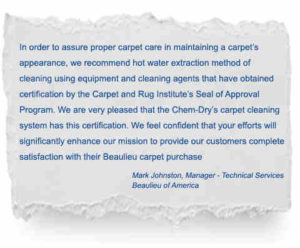 Hot water extraction cleaning method impresses Sunshine Coast leading carpet manufacturers - image