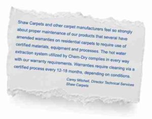 Hinterland industry leaders recommend the hot carbonating extraction process by trusted carpet cleaners - image